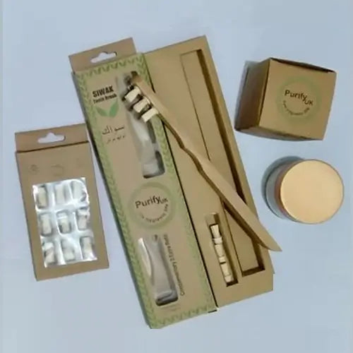 Complete Oral Care - Miswak Kit with Brush, Powder & Replaceable Heads